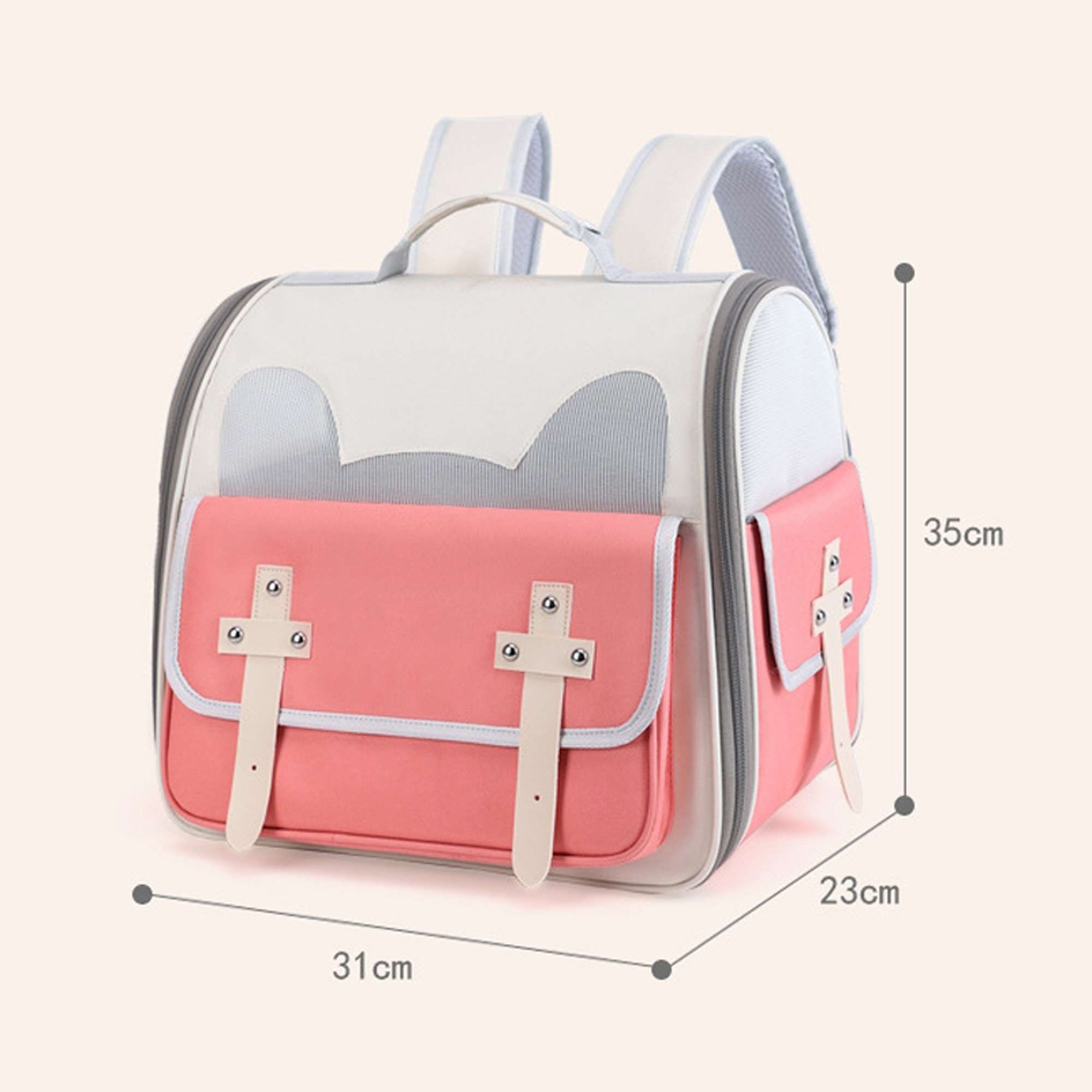 Kitise Comfortable Dog/Cat Carrier Pet Travel Backpack With Side Pocket