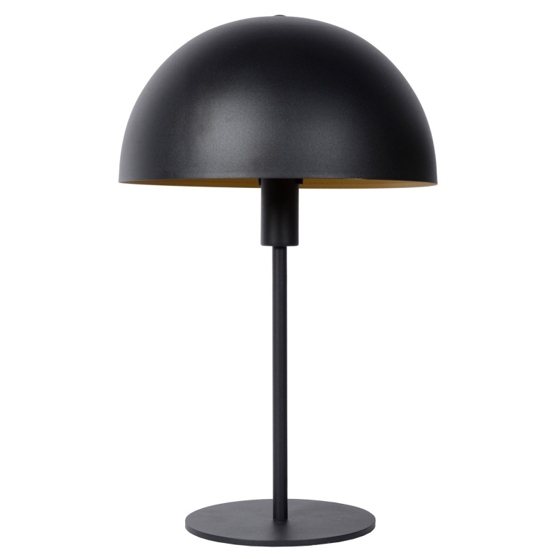 Lampe de table Siemon noire E14 25 W LUCIDE