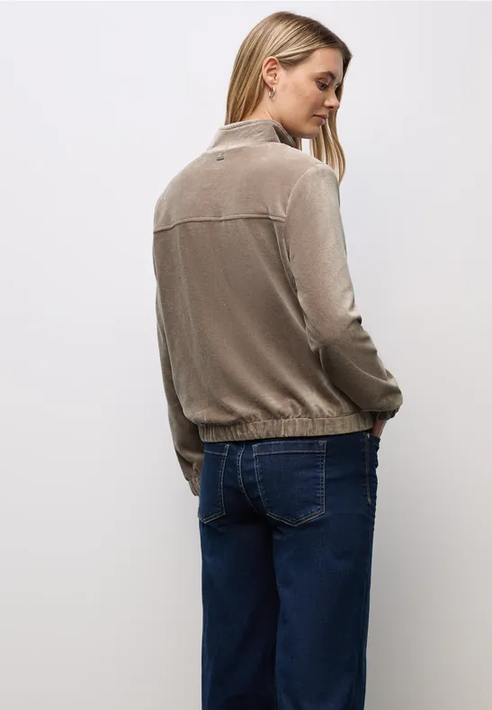 Cordjacke mit Zipper