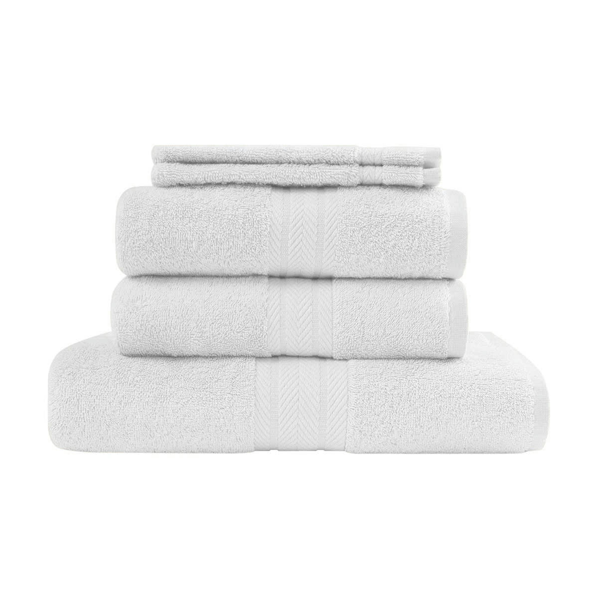 LUXURY - Ensemble de bain 5 pièces Blanc