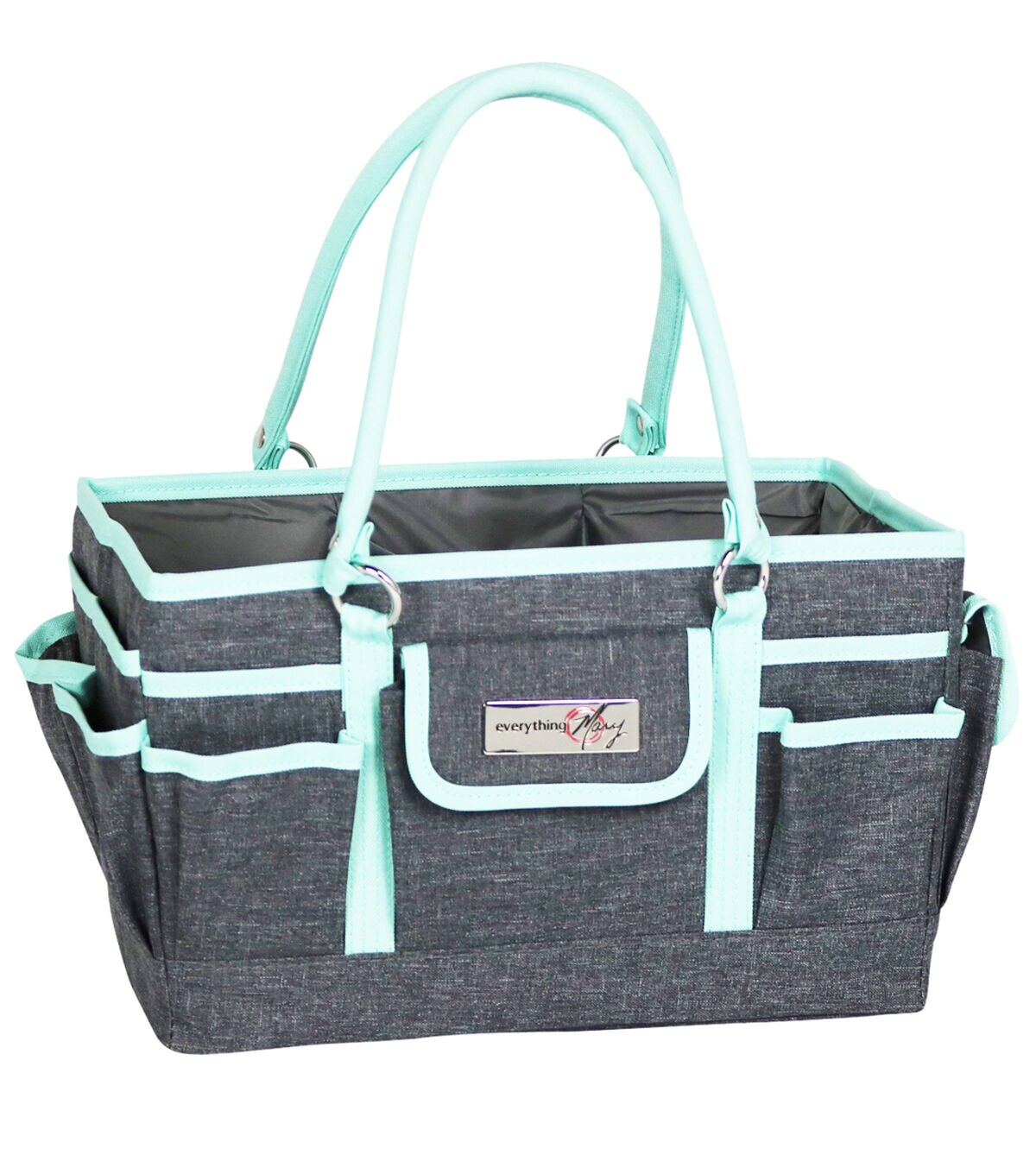Everything Mary 13 Teal & Gray Collapsible Deluxe Store & Tote