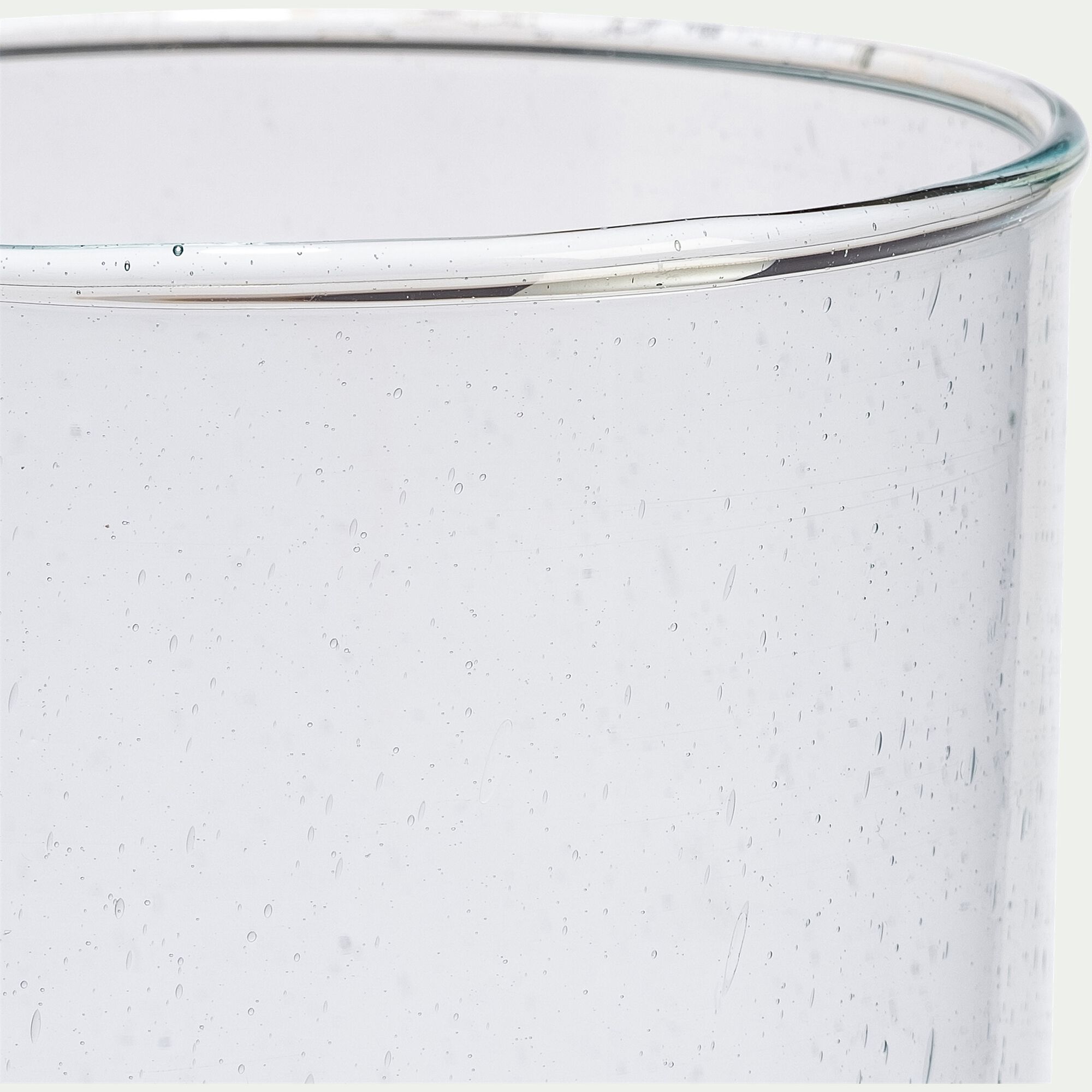 SAVEL - Vase tube en verre recyclé H25cm - transparent