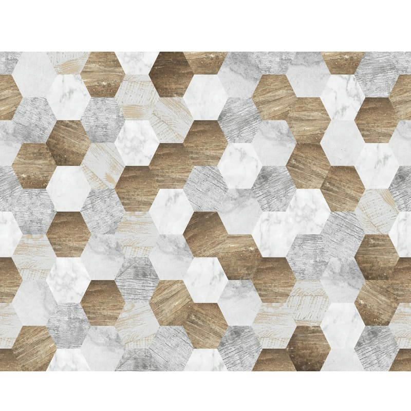 MIX AND MATCH - Crédence cuisine Fond de hotte ALU L90cmxH70cm Multicolore Géométrique