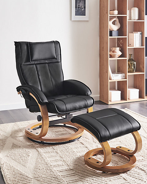 Fauteuil massant MAJESTIC Cuir PU Noir