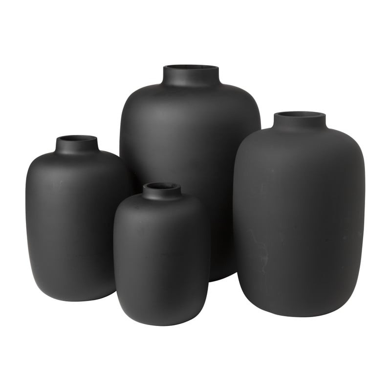 Vaas - mat zwart - &Oslash;15x23 cm