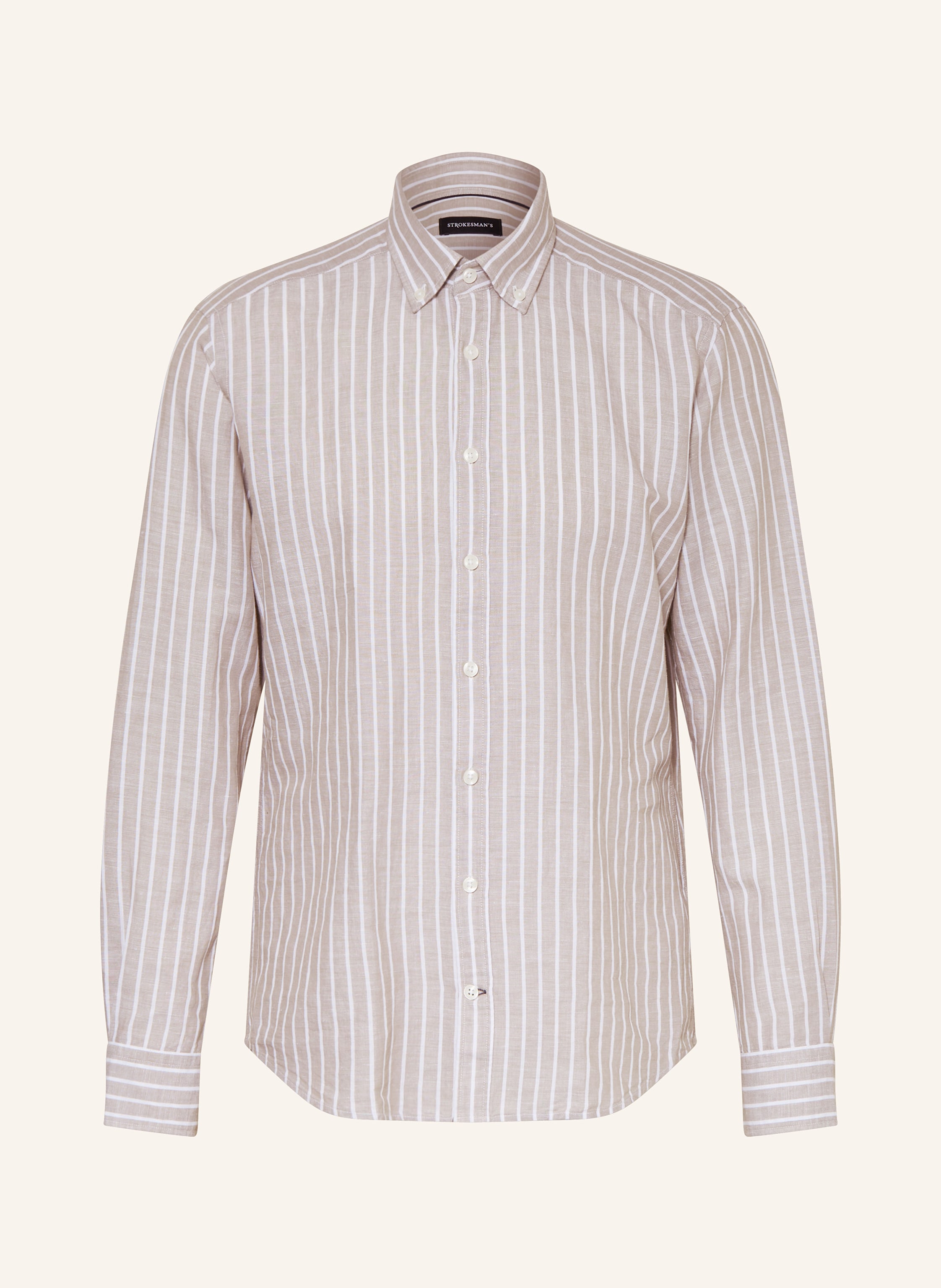 STROKESMAN'S Hemd Regular Fit mit Leinen