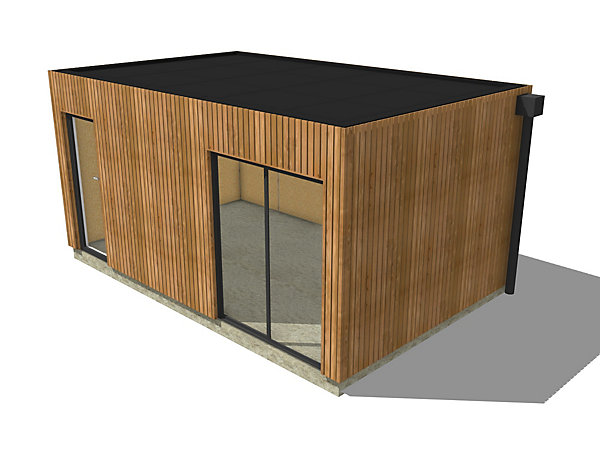 Bureau de jardin ossature bois en bois 5,5 x 3,5 x 2,7 m