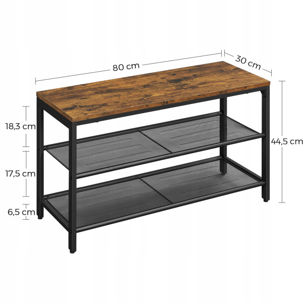 Szafka na Buty z Półką Rustykalna Industrialna Loft