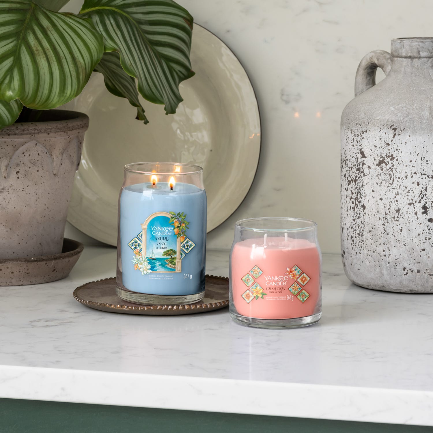 Azure Sky, candela giara grande Yankee Candle