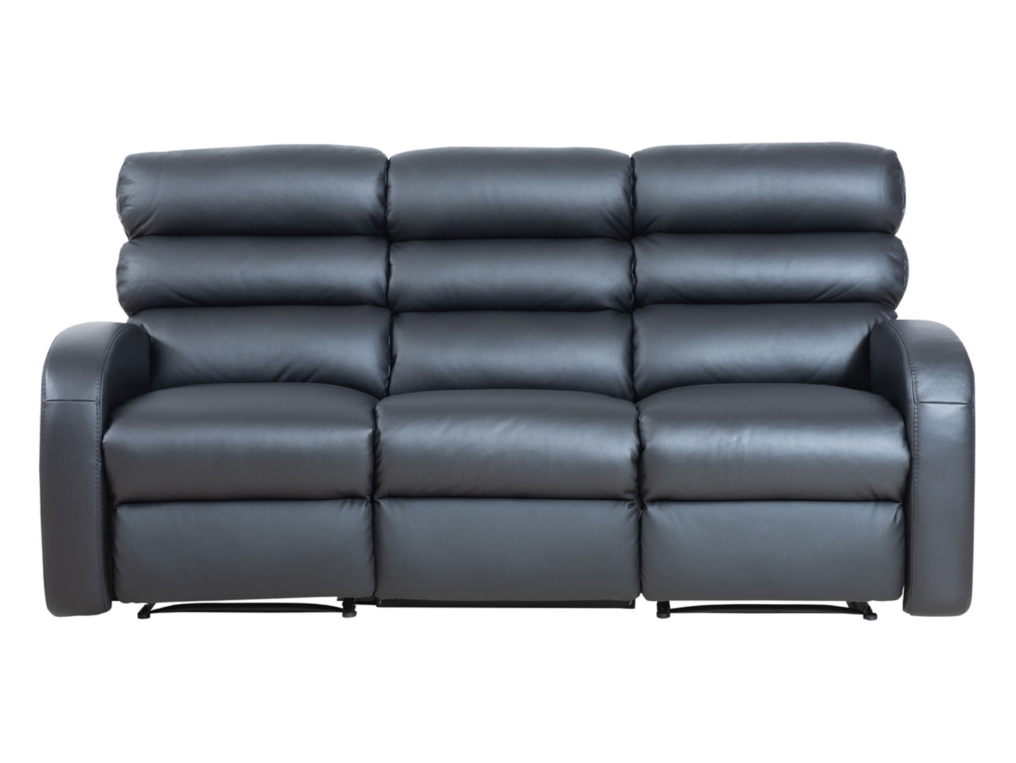 Sofa trzyosobowa Luton z funkcją relaks czarna
