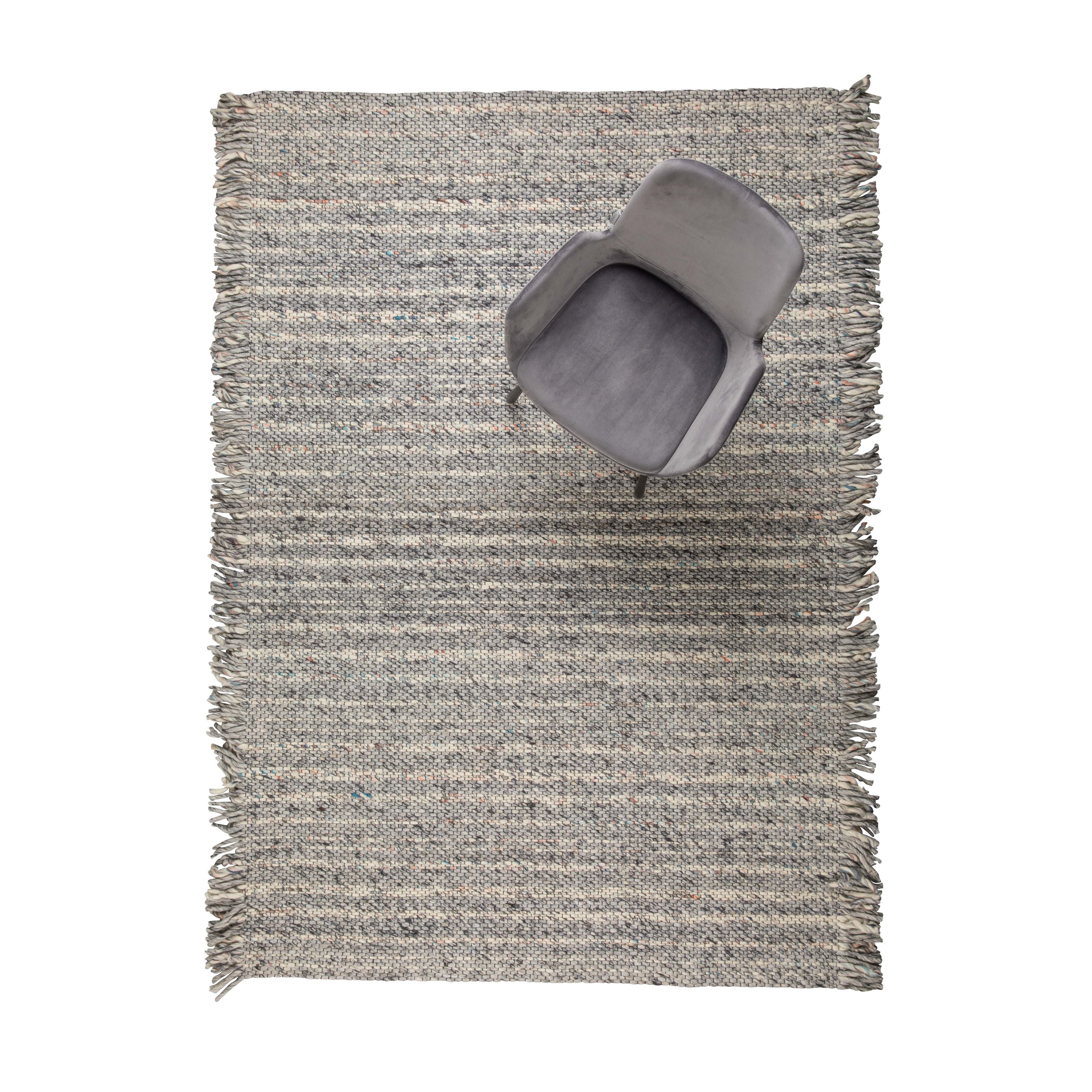 Zuiver Frills Vloerkleed- 170x240 -grijs/blauw