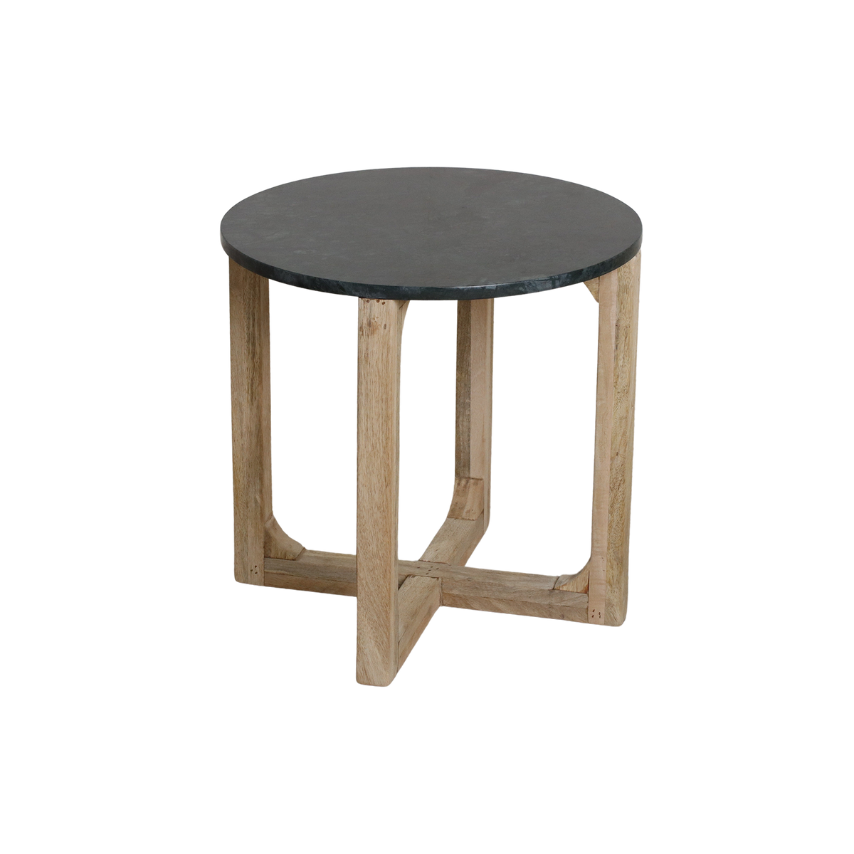 Marmeren bijzettafel rond - groen - 50x50x50 cm