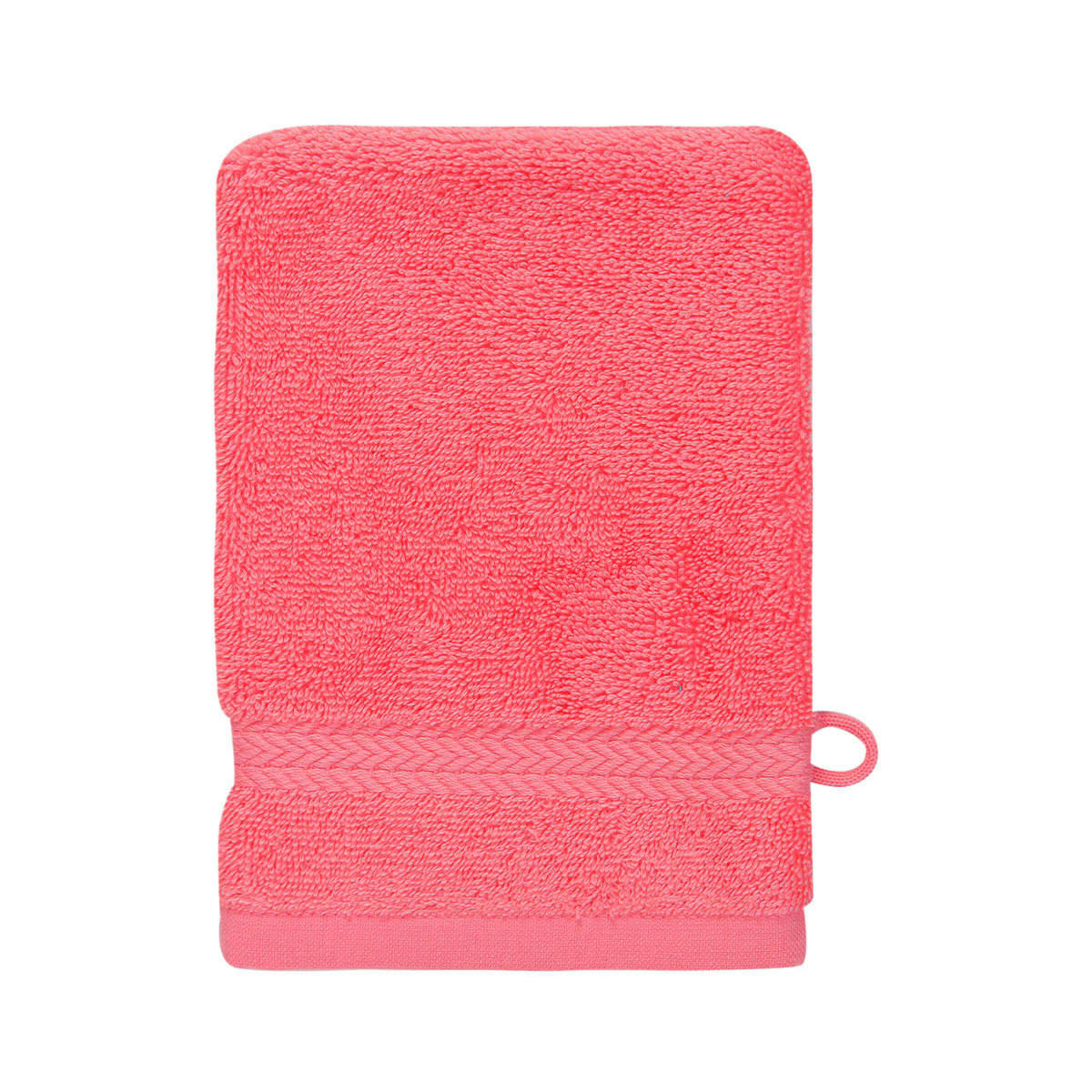 LUXURY - Lot de 3 gants de toilette 550gr/m²  framboise 16x22 cm