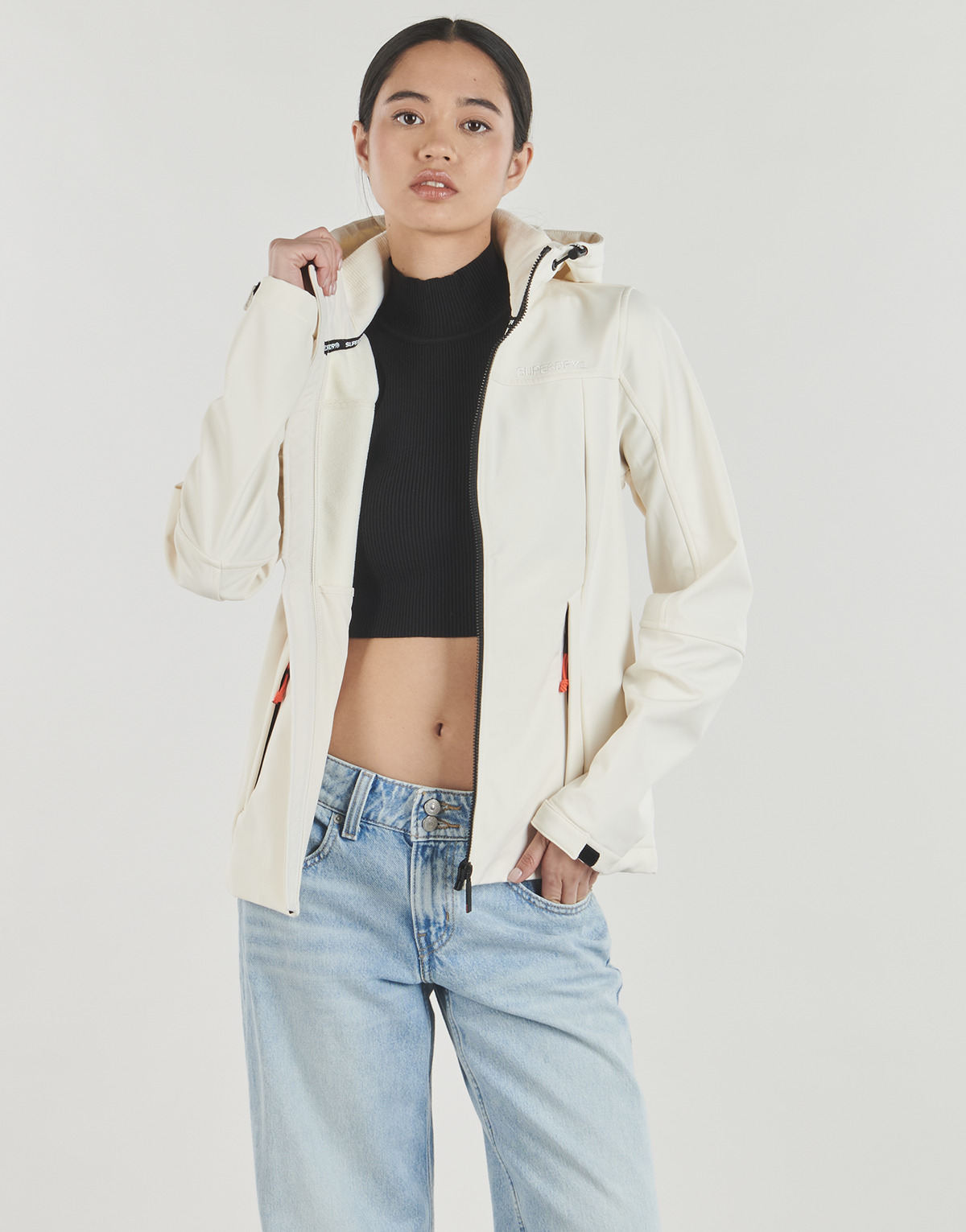 Superdry - TREKKER CLASSIC HOODED JKT - Ecru