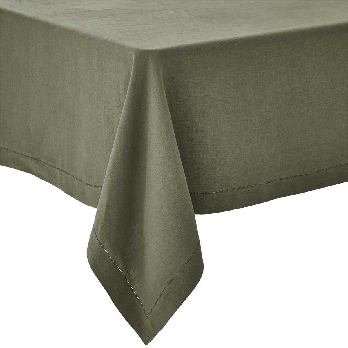 FLORENCE - Nappe en lin kaki 170x250