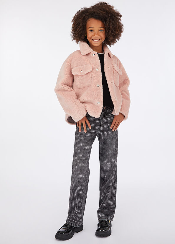 Giacca overshirt in teddy
