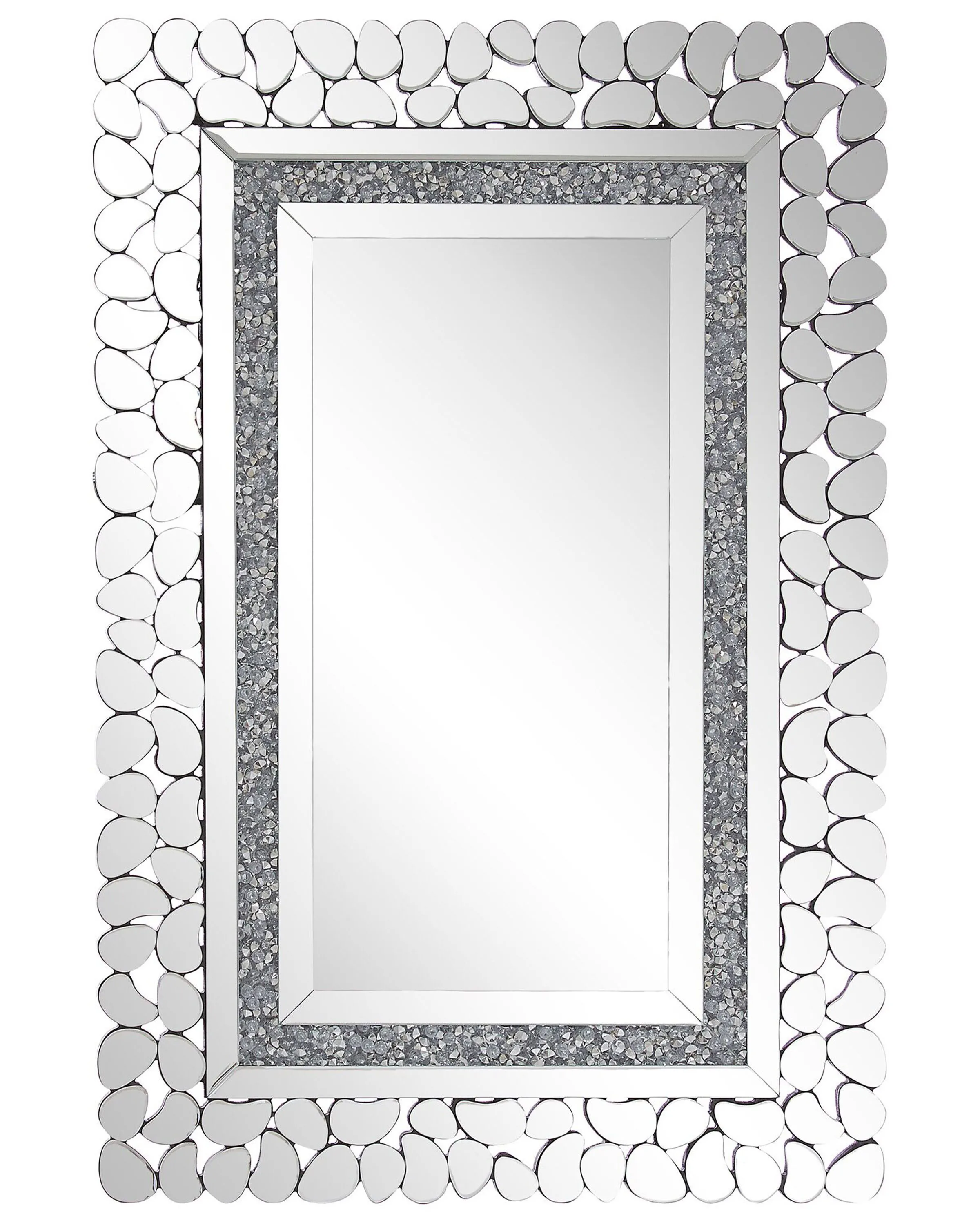 Wall Mirror PABU 60 cm 90 cm Silver