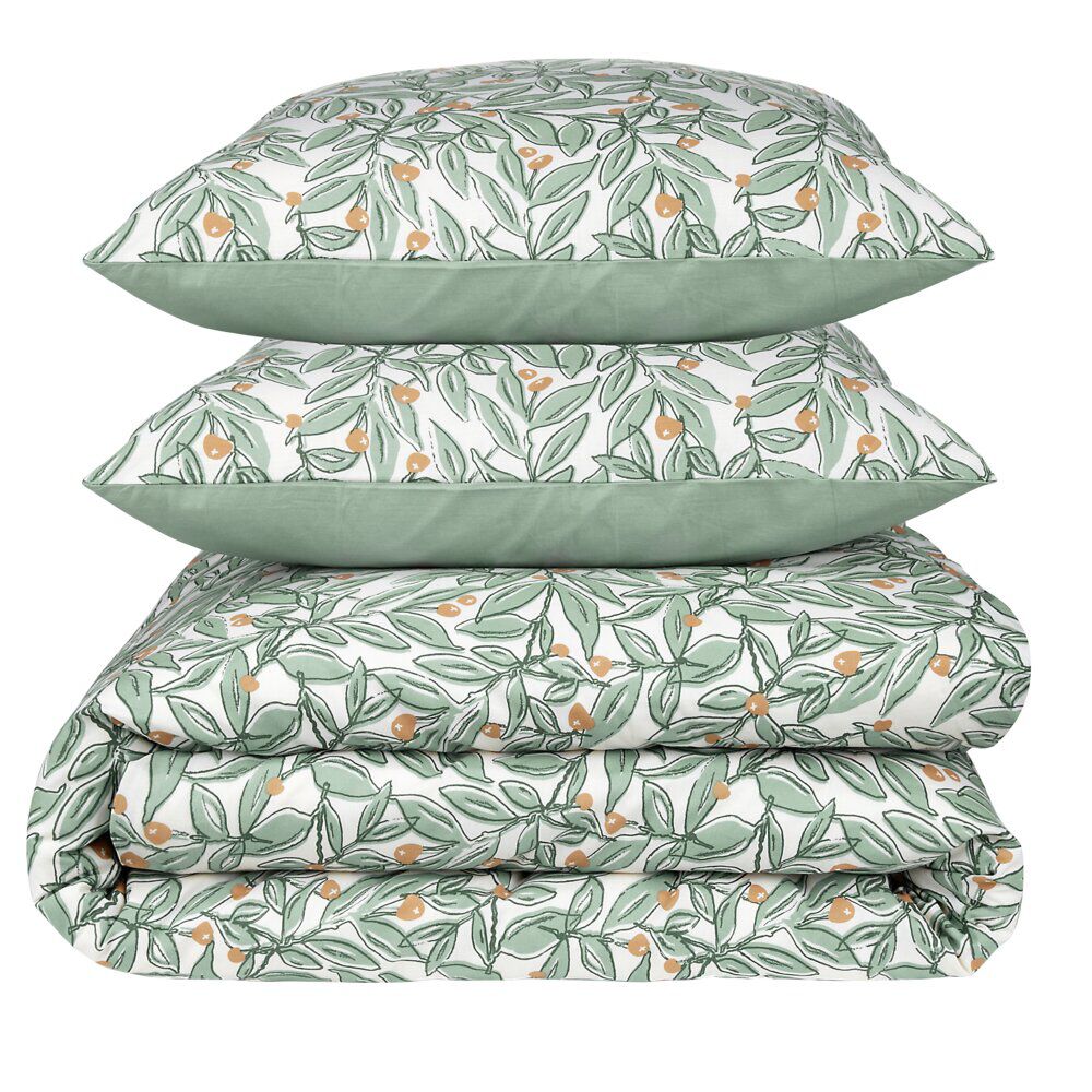 Parure de lit 2 personnes 240x220cm coton fleuri (2 modèles)