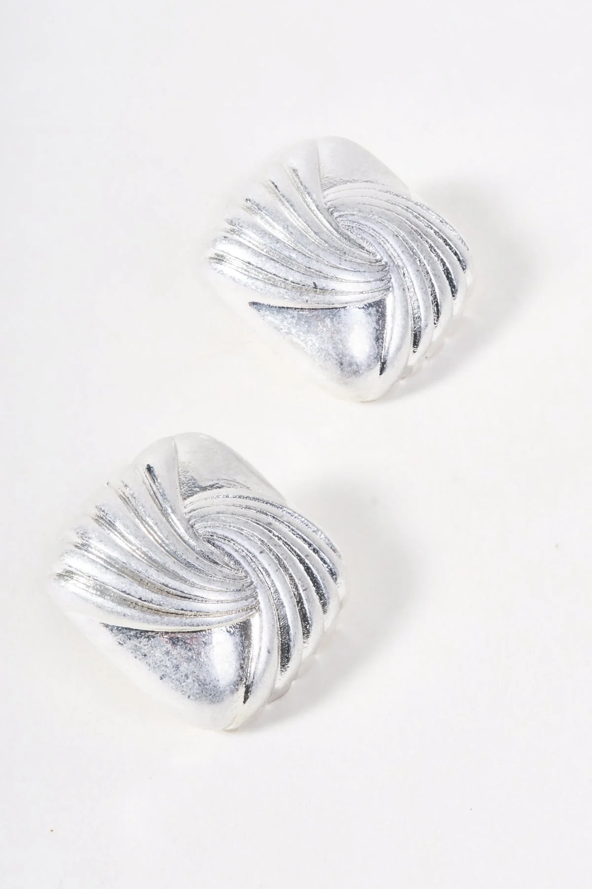 Silver Square Knot Earrings