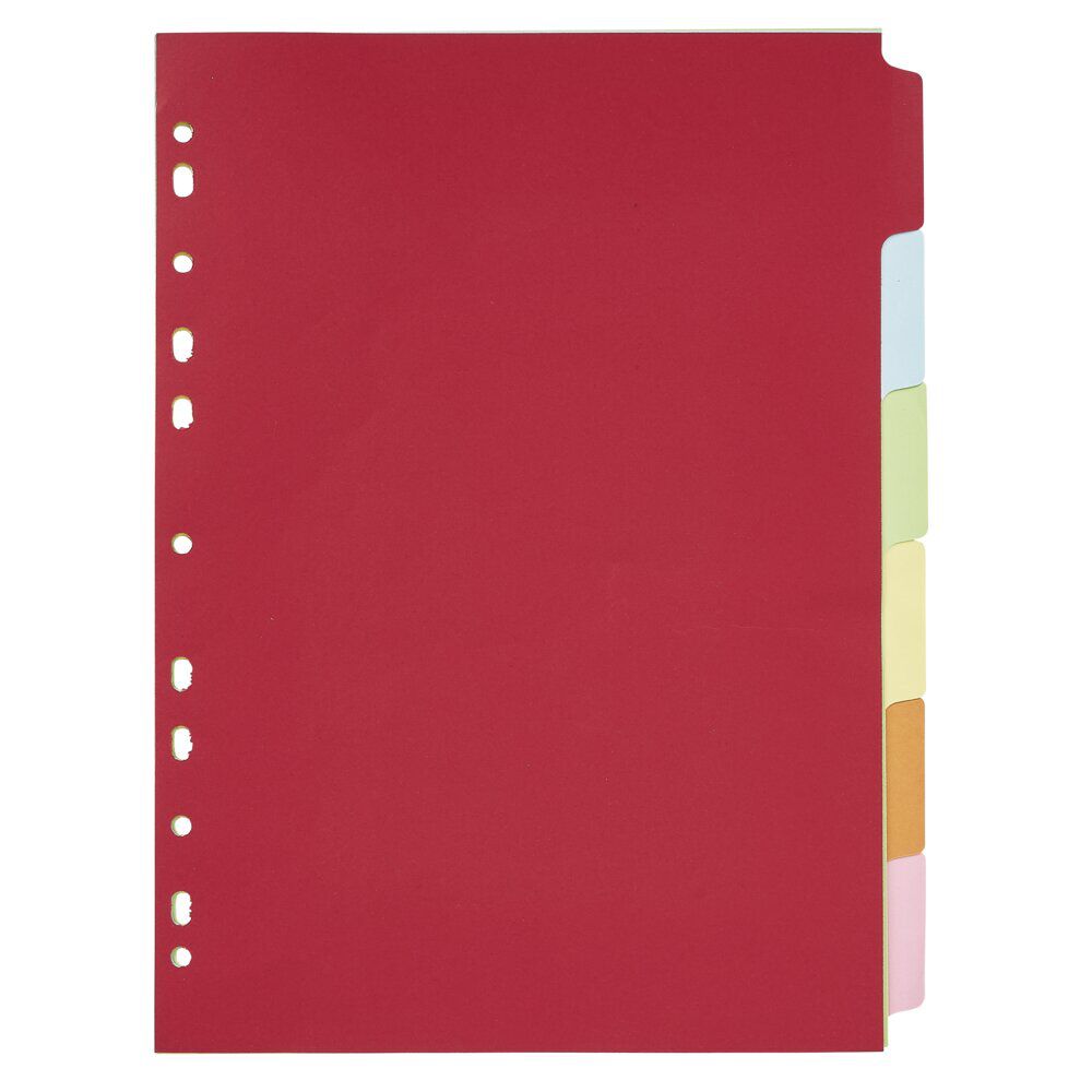 Lot de 6 intercalaires A4 21x29,7cm