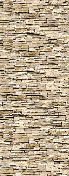 Panneau mural de salle de bains l.100 x H.255 cm, effet parement pierre beige, Schulte Décodesign vendu par 2