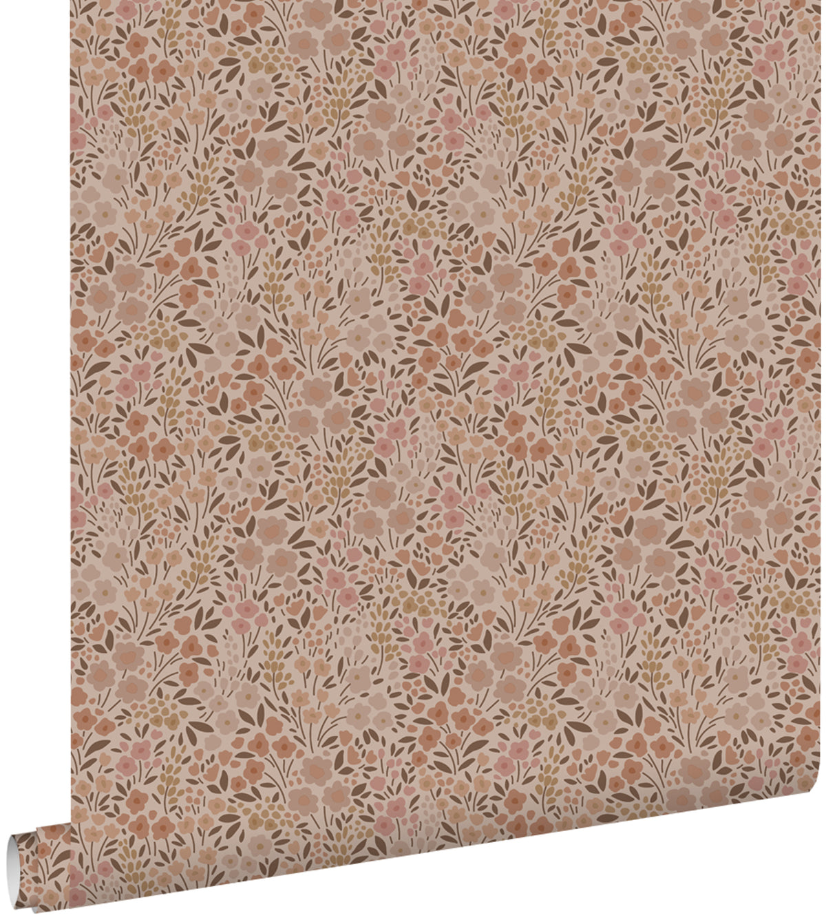 ESTAhome behang bloemetjes terracotta roze - 53 cm x 10.05 m - 139700