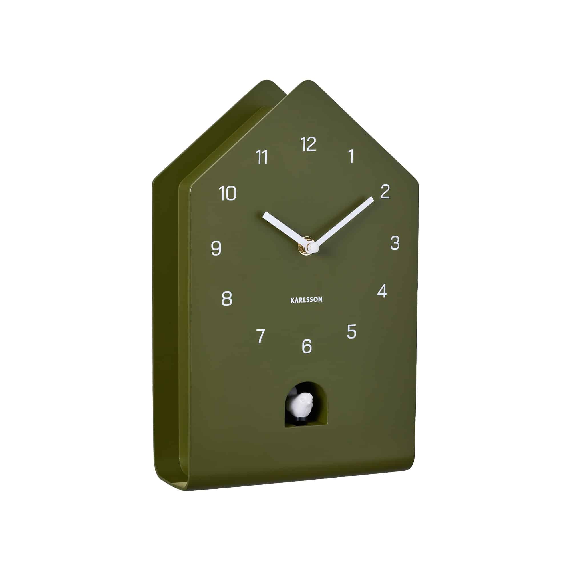 Karlsson wandklok Fino Cuckoo - groen - 9.3x17.2x28.5cm