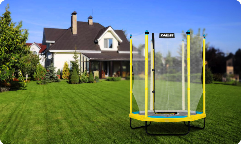 Trampolina ogrodowa z siatką wewn. Neo-Sport 140cm 4,5f