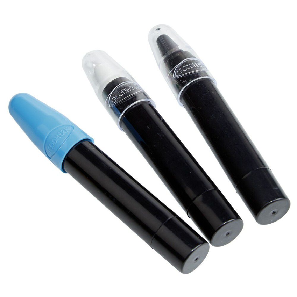Kit maquillage Halloween crayon noir blanc et bleu néon