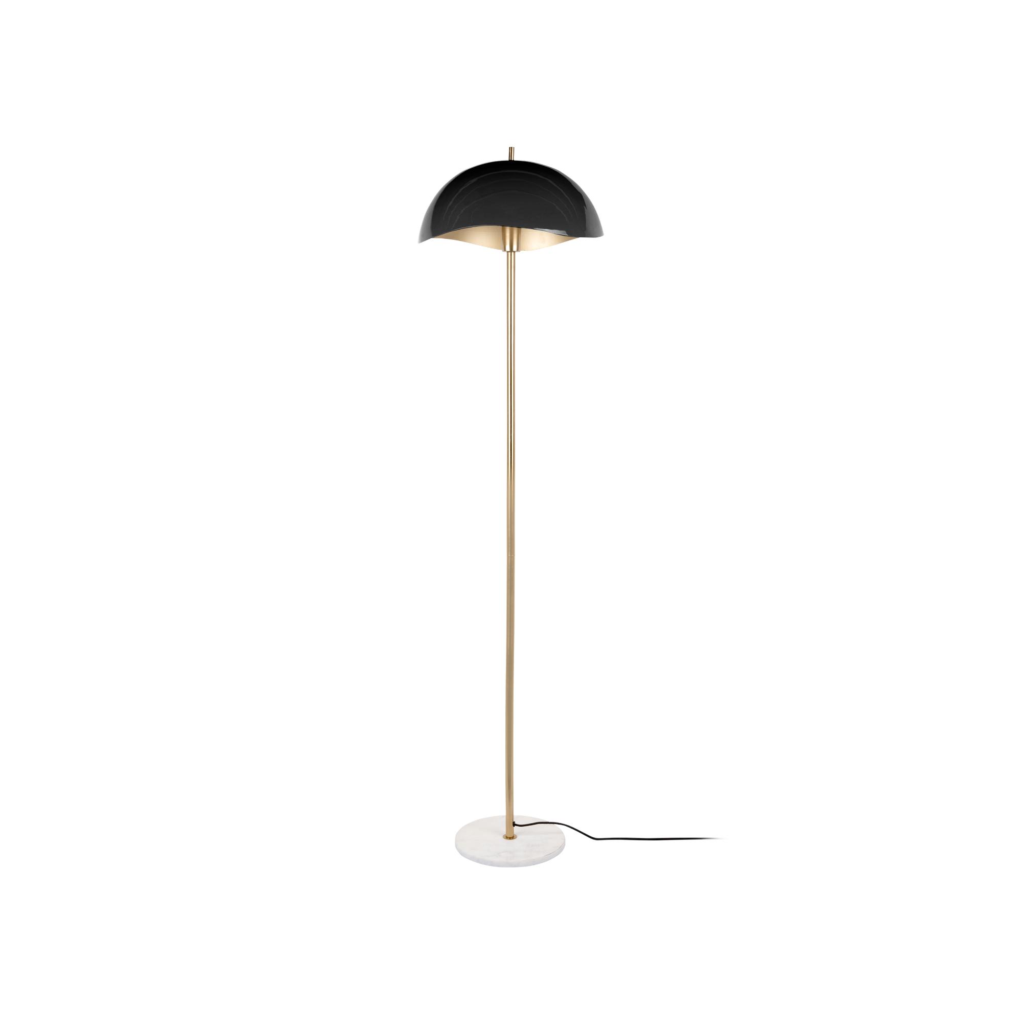 Leitmotiv vloerlamp Waved - zwart - Ø40cm