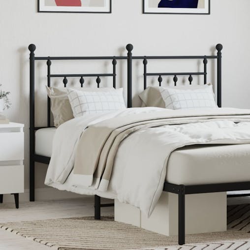 NNEVL Metal Headboard Black 152 cm