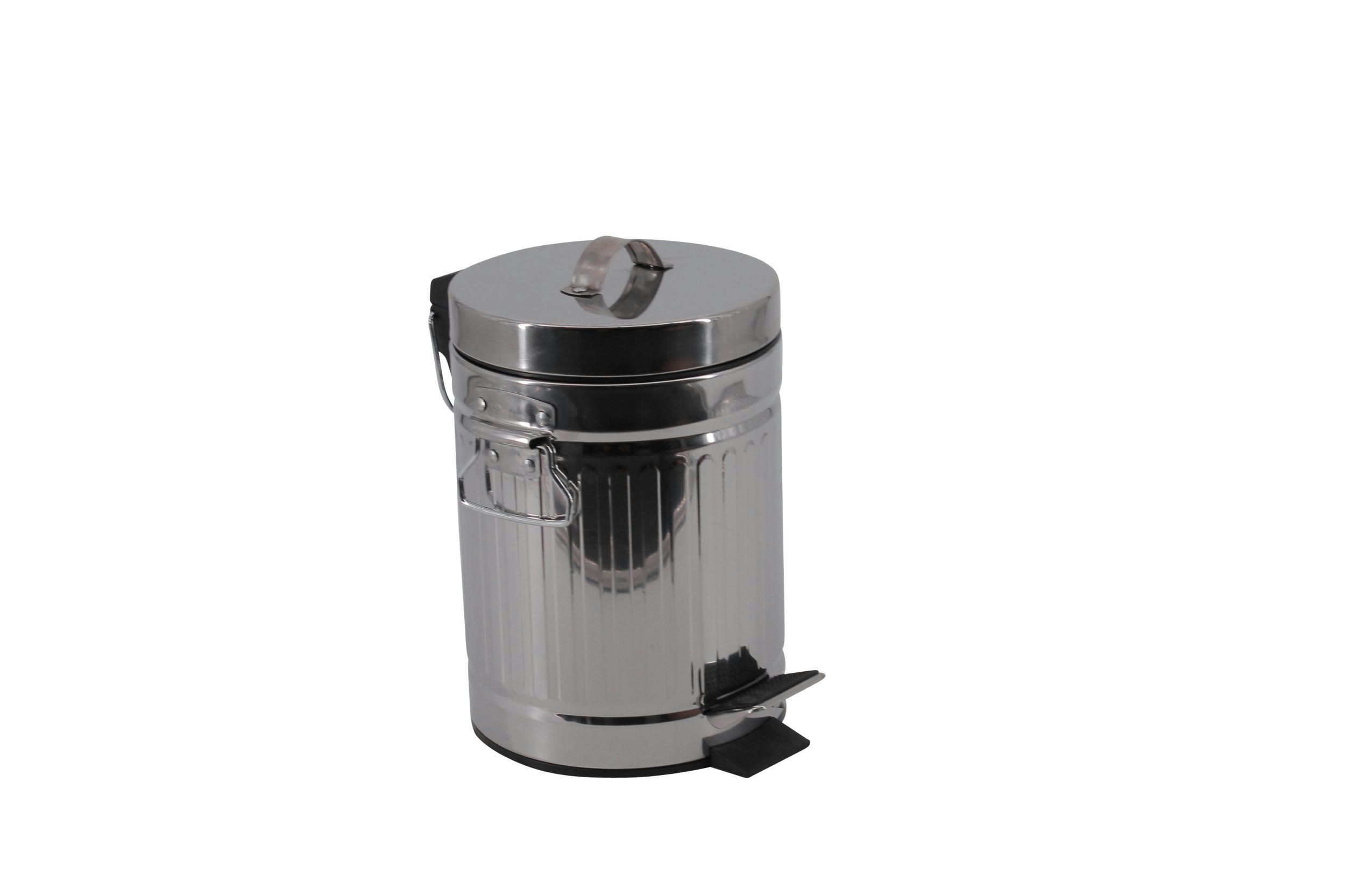 ATELIER - Poubelle à pédale chromée H26,5cm