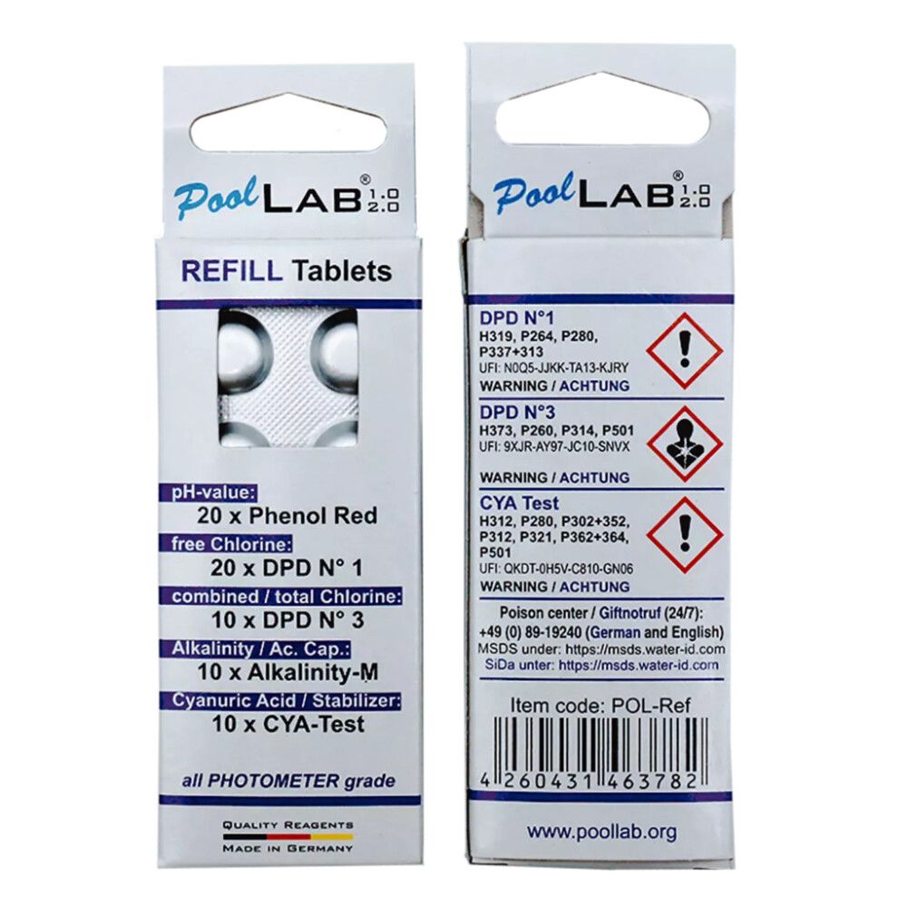 TESTTABLETTER POOLLAB 2.0 REFILL