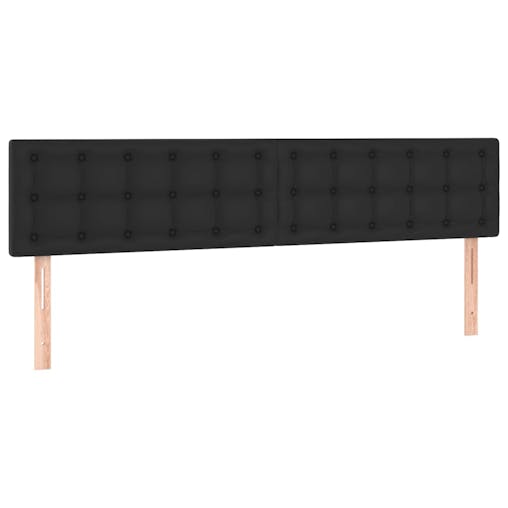 NNEVL Headboards 2 pcs Black 80x5x78/88 cm Faux Leather