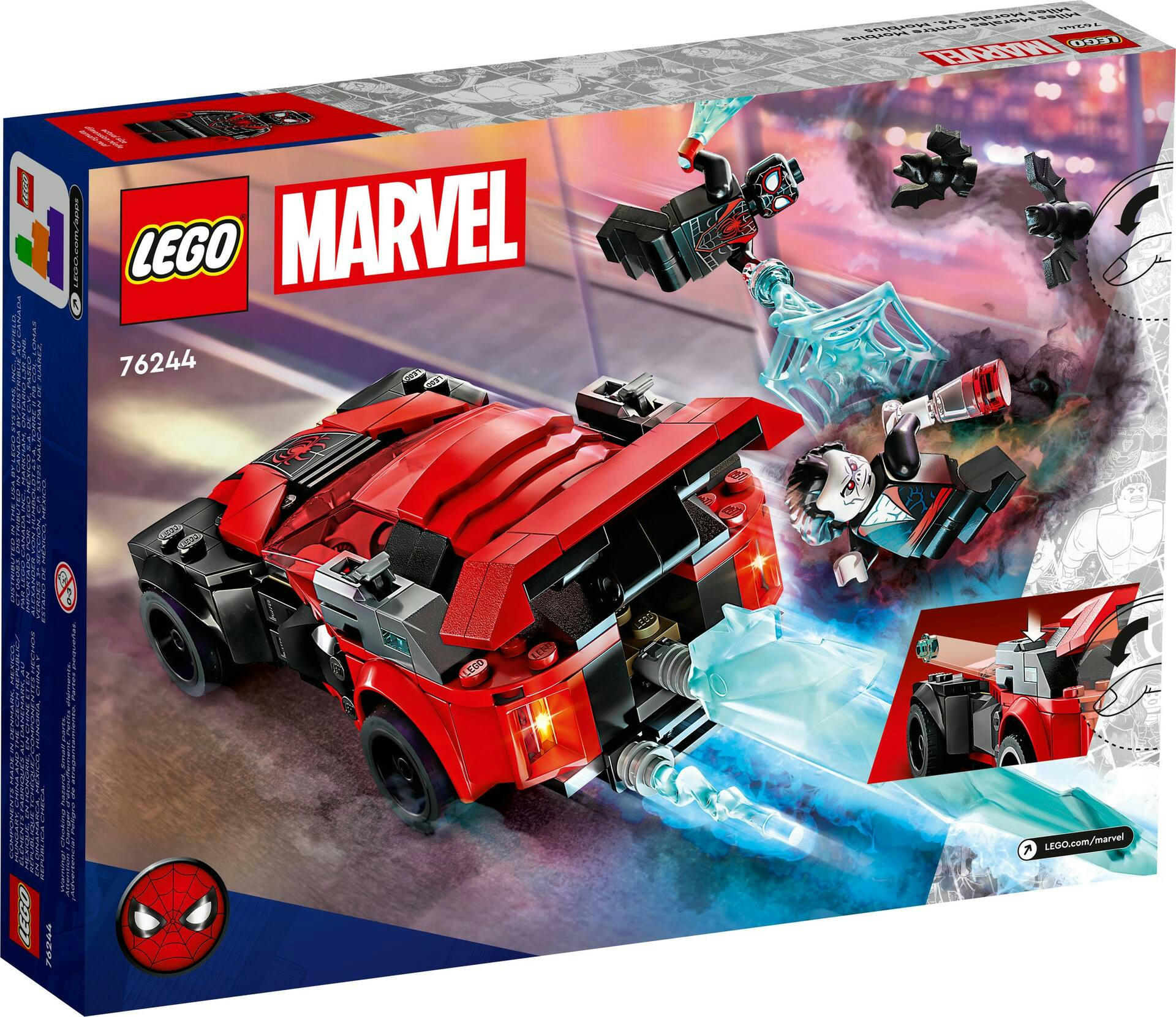 LEGO® Marvel Miles Morales vs. Morbius Building Toy Set - 76244, 220-pcs, Ages 7+