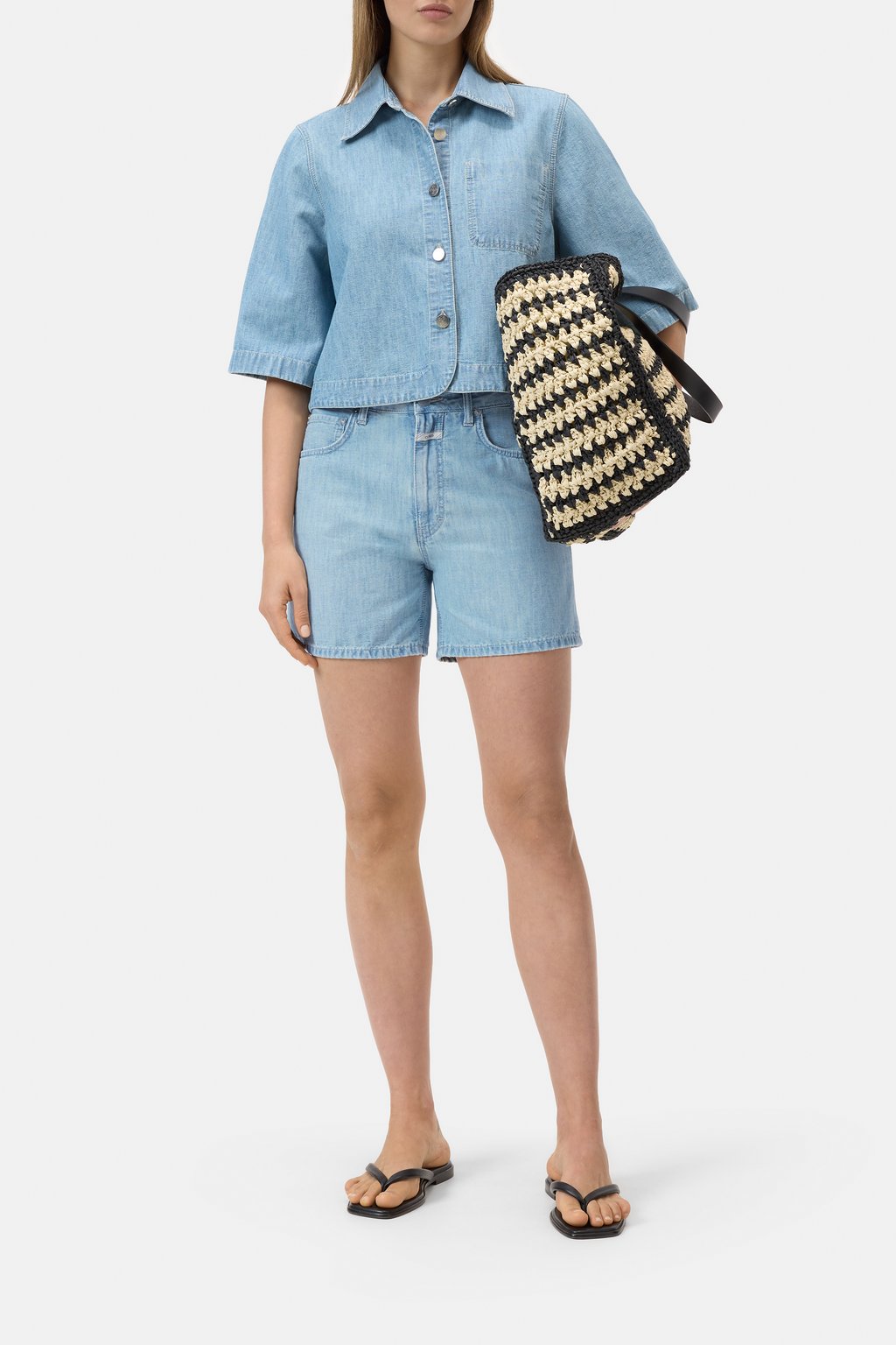 Boxy Denim-Bluse