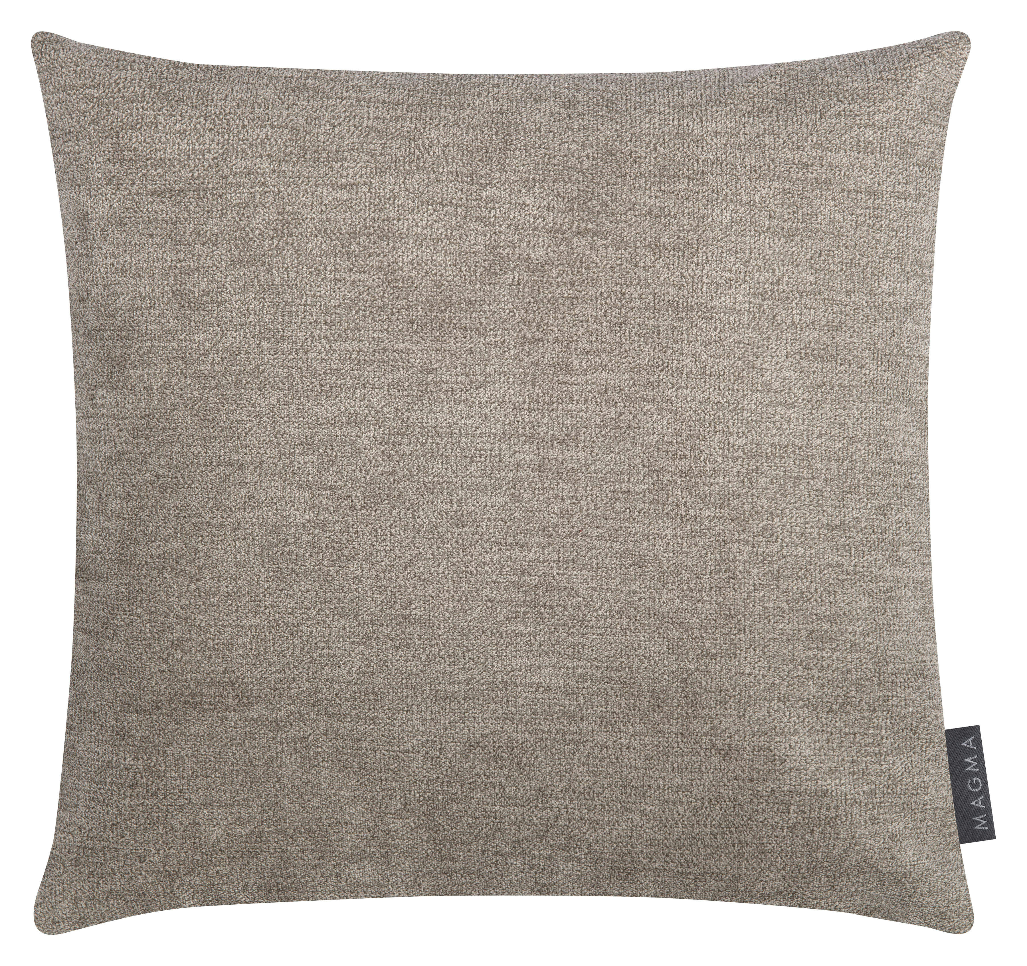 ALFA - Housses de coussin velours chiné marron brun 40x40 - Lot de 2