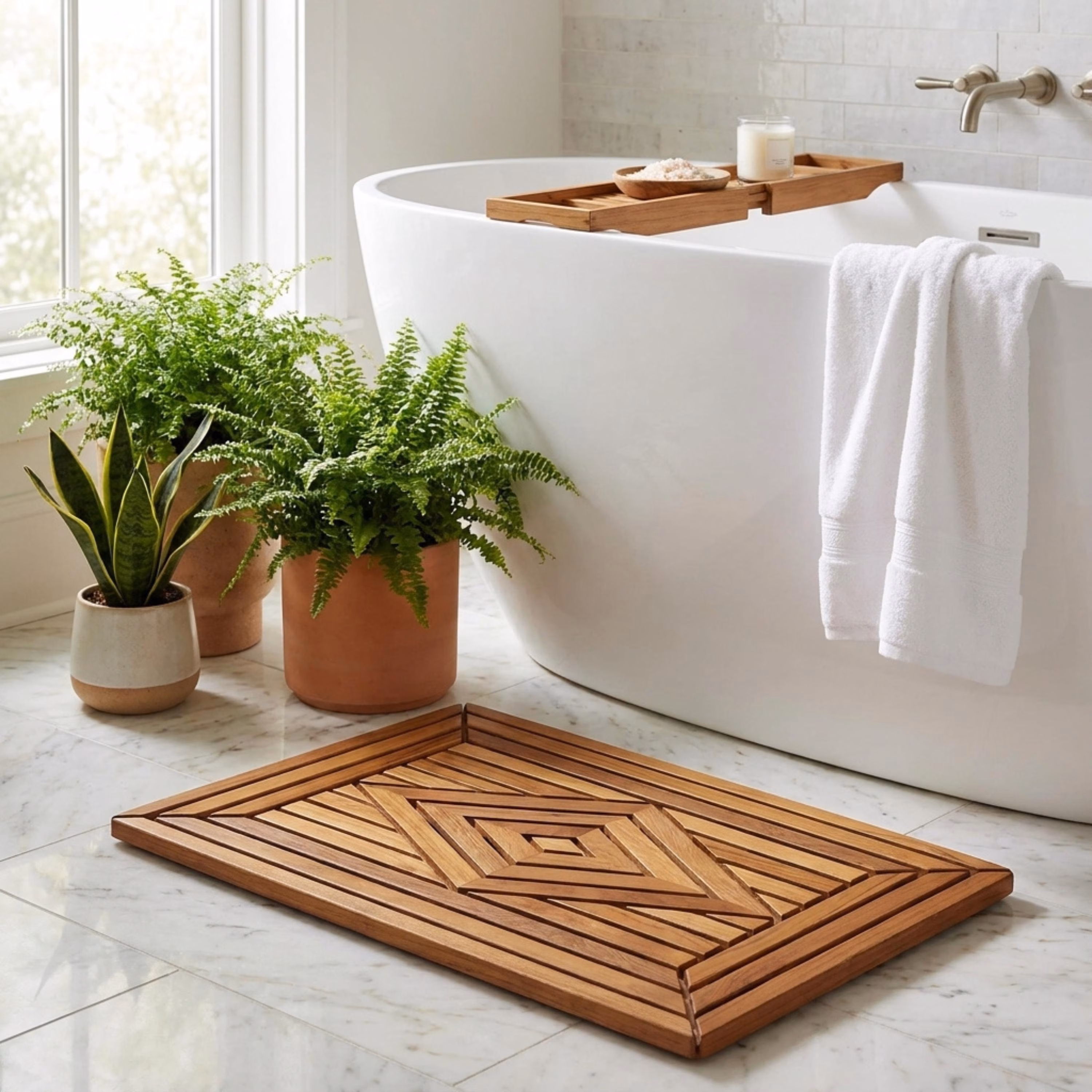 Our Designer Teak Shower Mat—Enriching Your Bathroom With Timeless Beauty