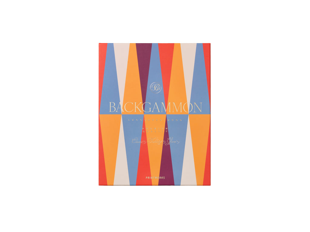 Printworks Spel - Backgammon Lacquered - Rood
