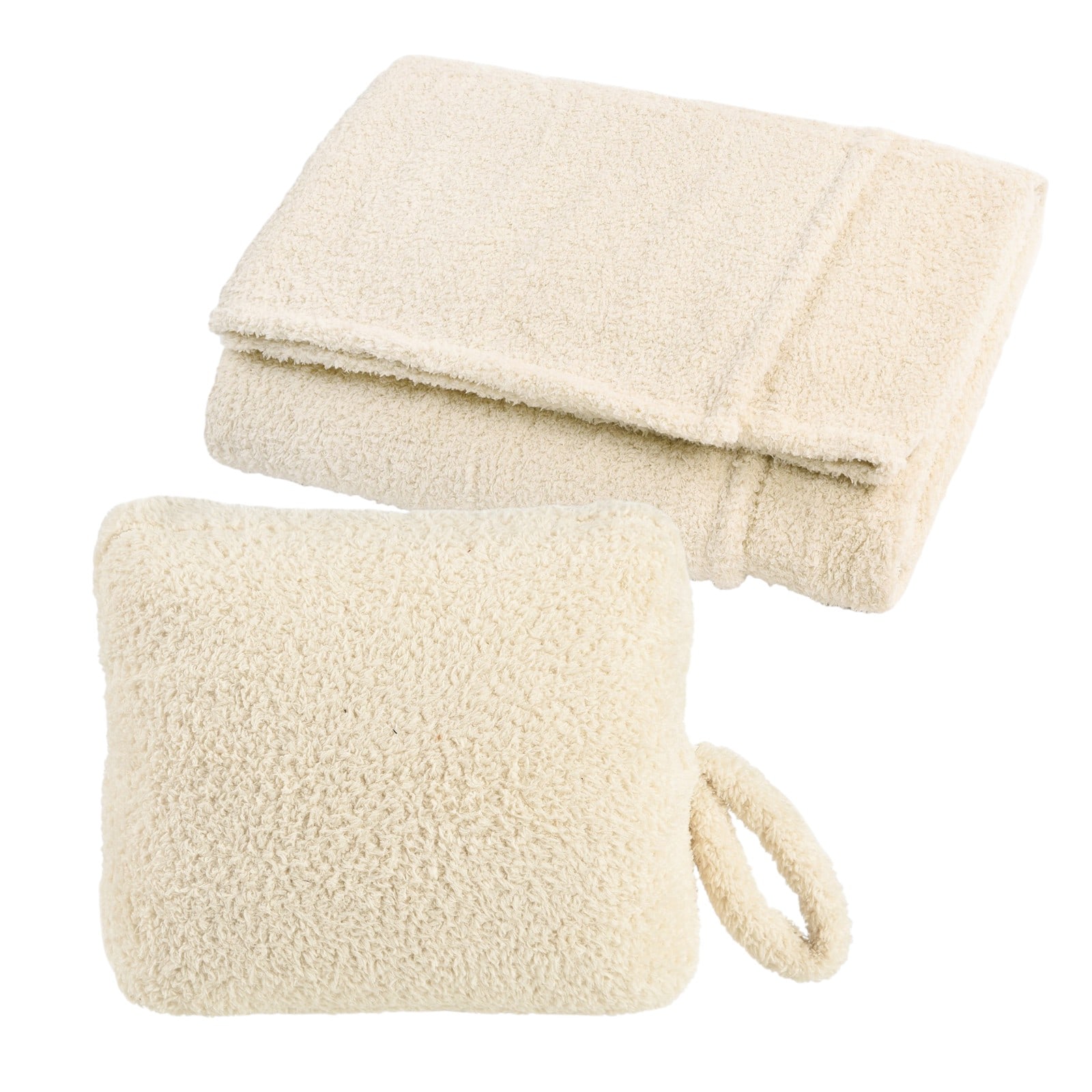 Reise-Set mit Kuscheldecke Beige,L 1.700 x B 1.300 mm, 2 -tlg.