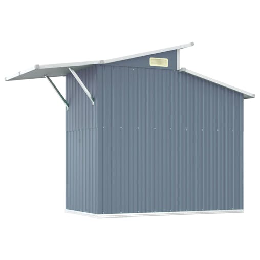 NNEVL Garden Shed Grey 270x130x208.5 cm Galvanised Steel