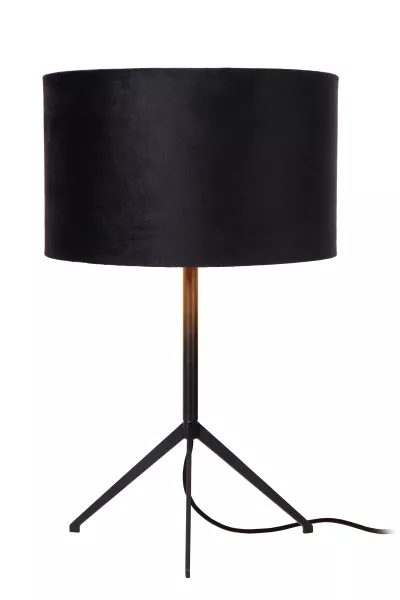 Lampa stołowa z abażurem czarna Tondo 1xE27x60W wys:48cm Lucide