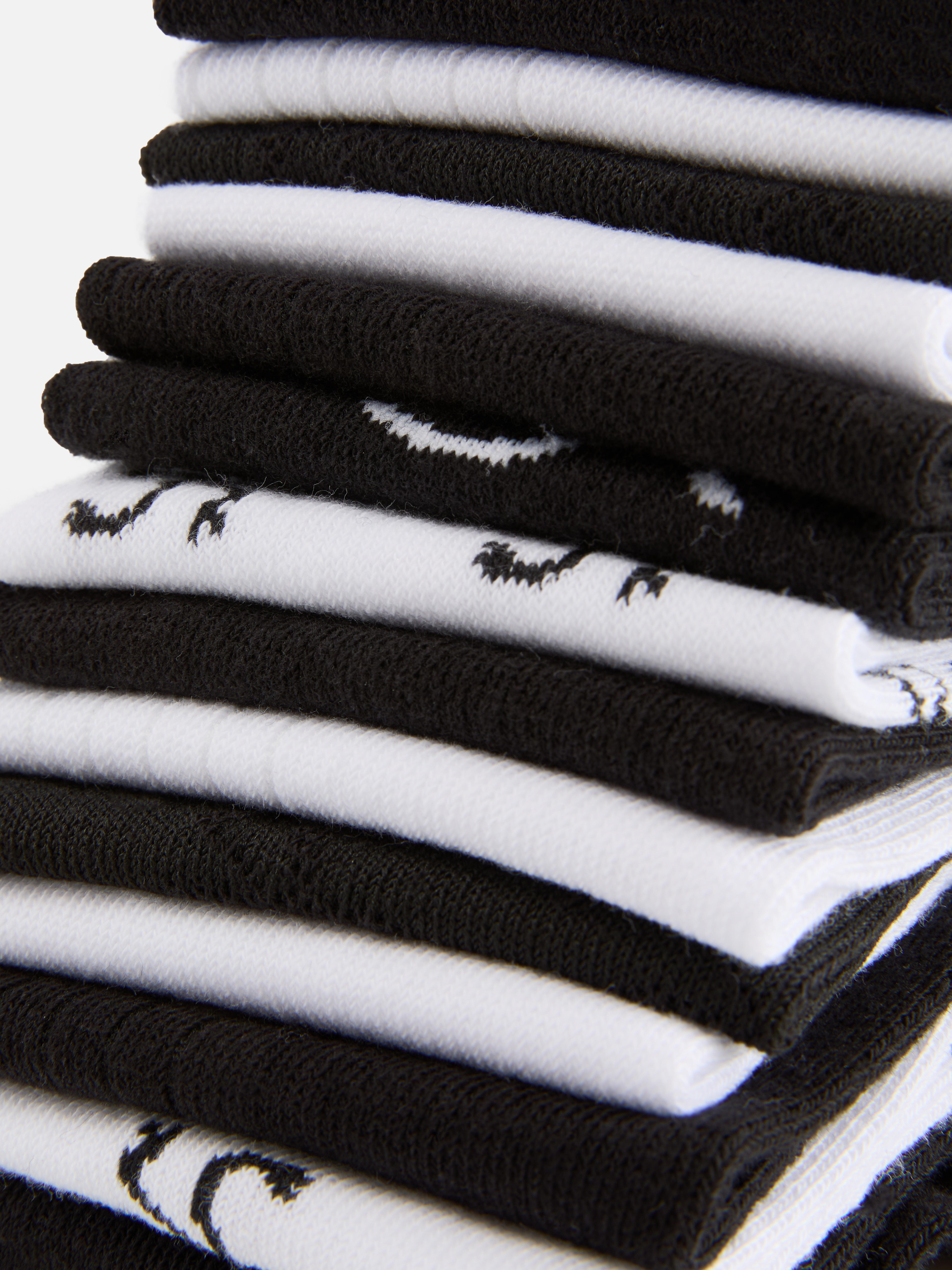 7pk Monochrome Bow Ankle Socks