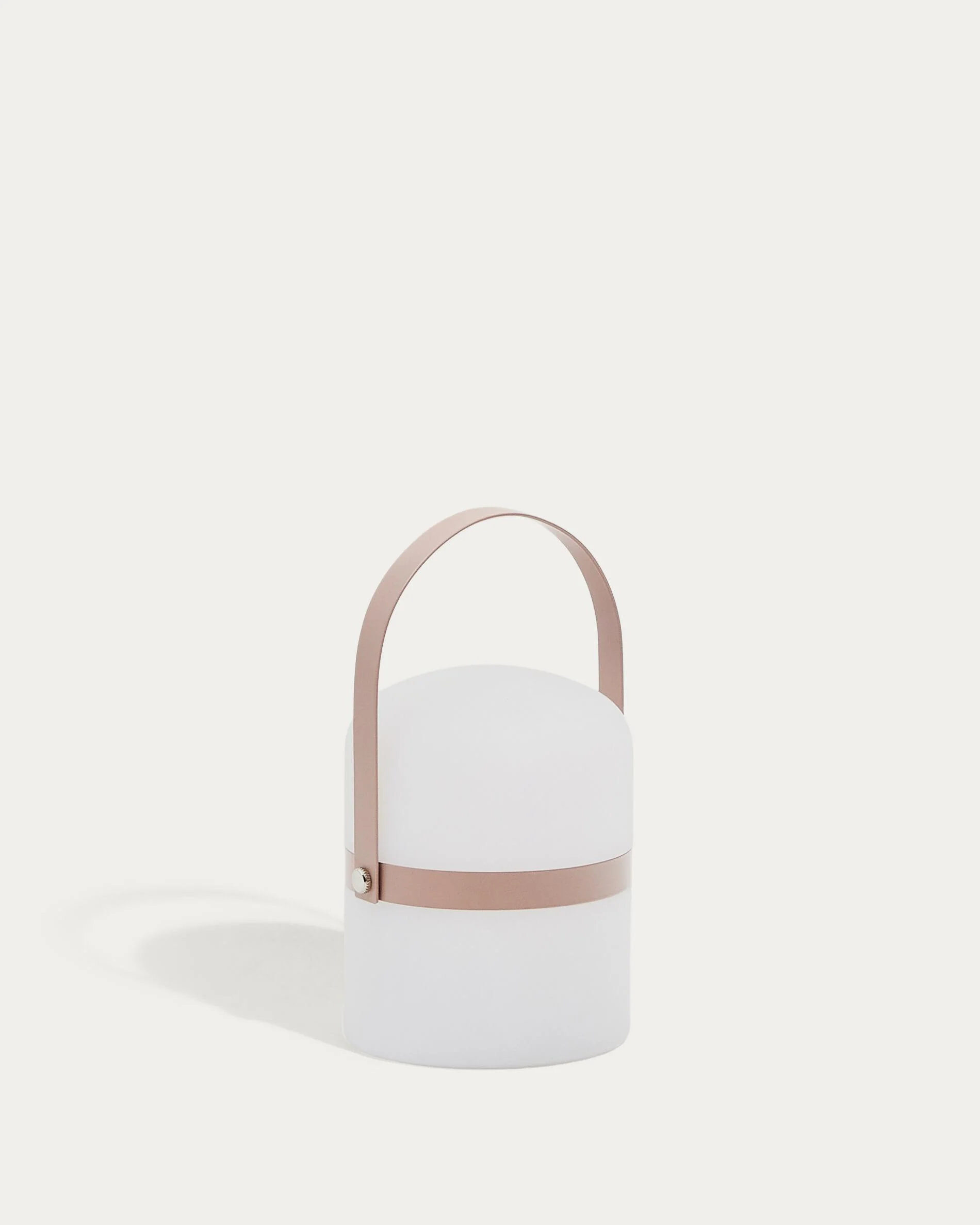 Ridley mini LED table lamp in pink polyethylene