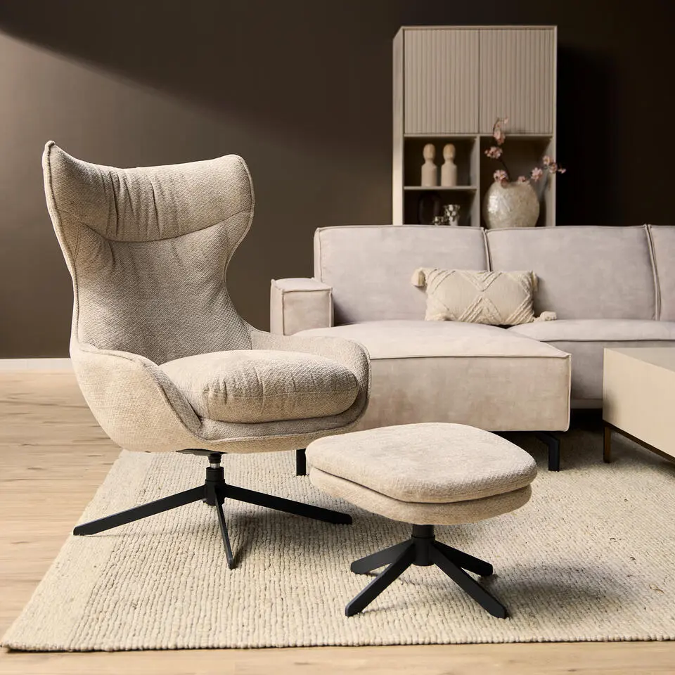 Starfurn - Fauteuil Liv - Taupe - 85x77x108 cm