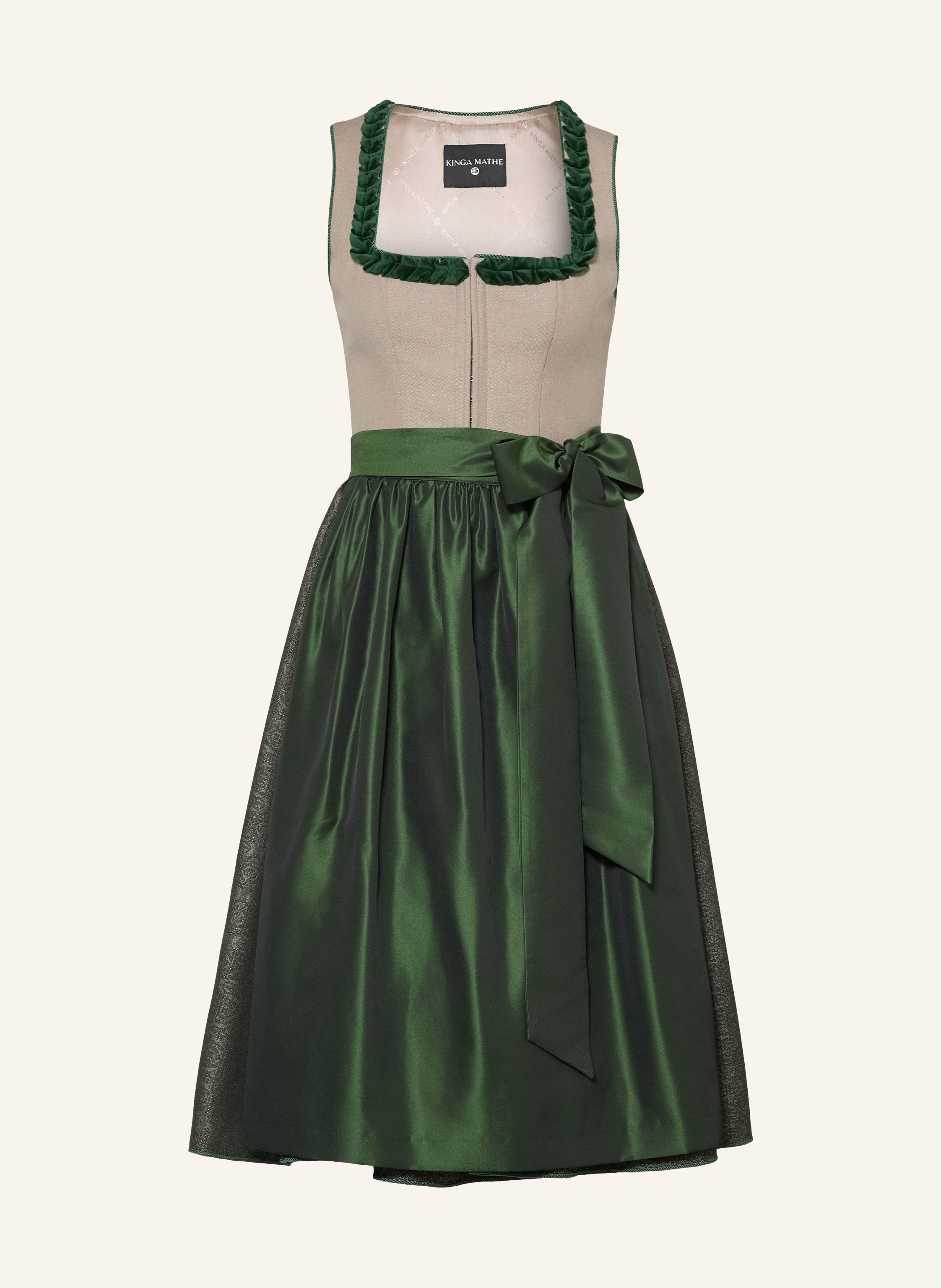 KINGA MATHE Dirndl AMADORA mit Leinen