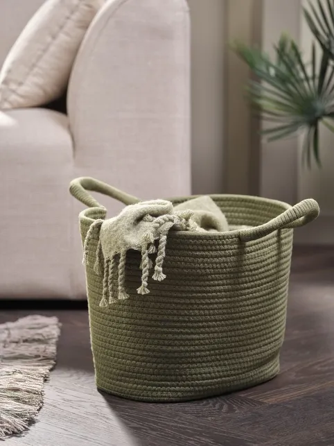 Kurv ESGE B30xL41xH30 cm i mørk oliven