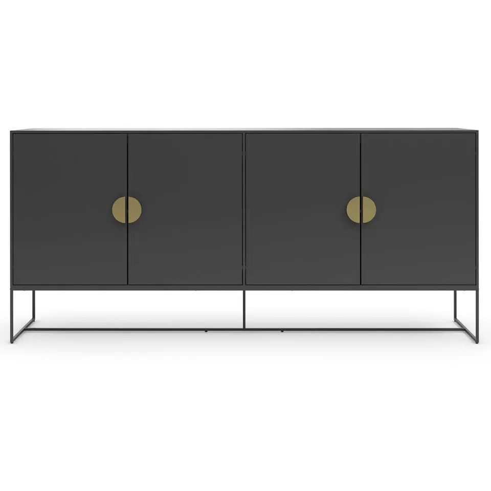 Asia - Dressoir met 4 deuren antraciet