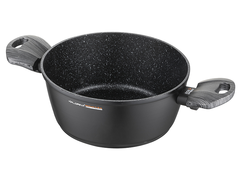 Garnek aluminiowy z pokrywką Bono 2,5 l czarny