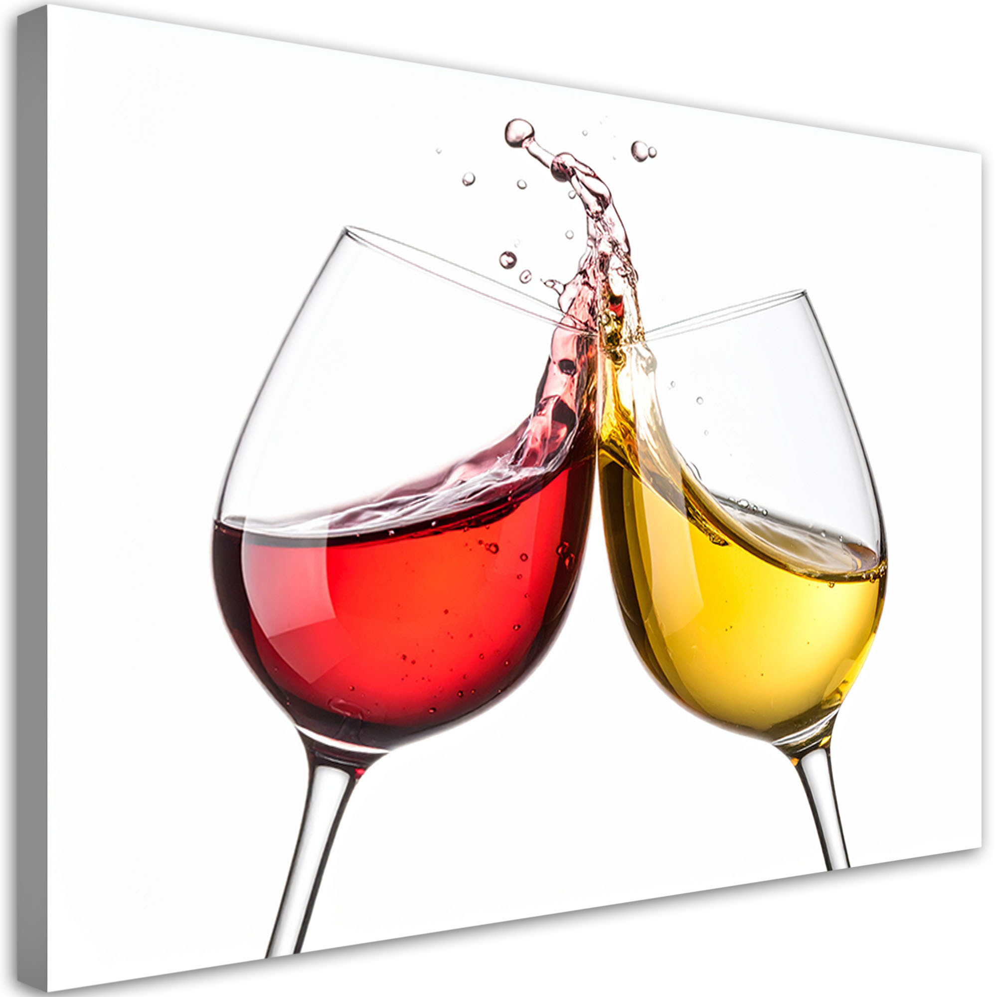 Obraz do salonu kuchni jadalni, Biale i czerwone wino 30x20